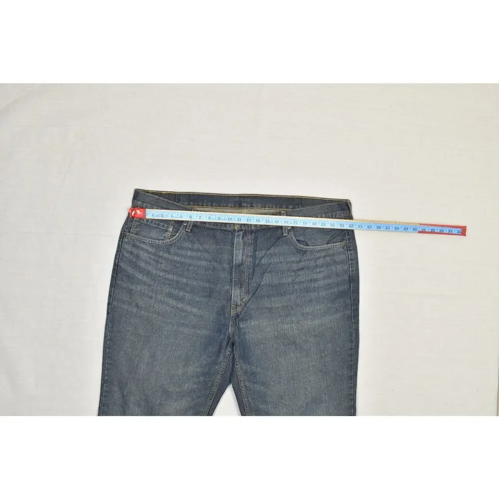 Levi's 559 Relaxed Straight Leg Jeans Men's Size 46x32 Dark Wash Denim Blue